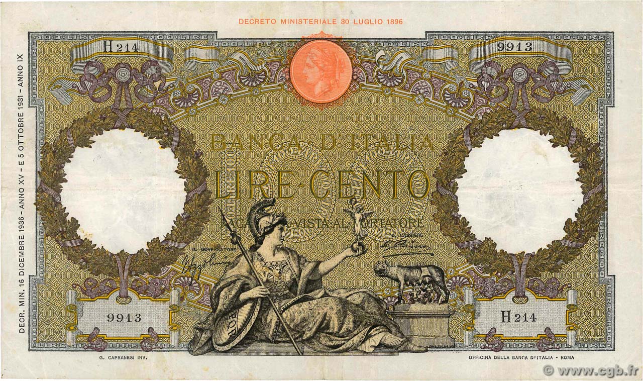 Moneta da 100 Lire del 1955 con figura di Minerva e scritta "prova" in evidenza.